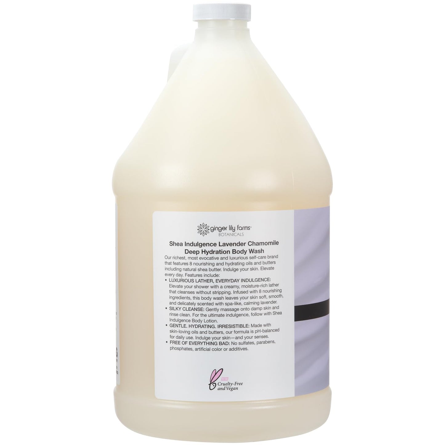 Ginger Lily Farms Botanicals Shea Indulgence Deep Hydration Body Wash, 100% Vegan & Cruelty-Free, Lavender Chamomile Scent, 1 Gallon (128 fl oz) Beauty & Personal Care Ginger Lily Farms