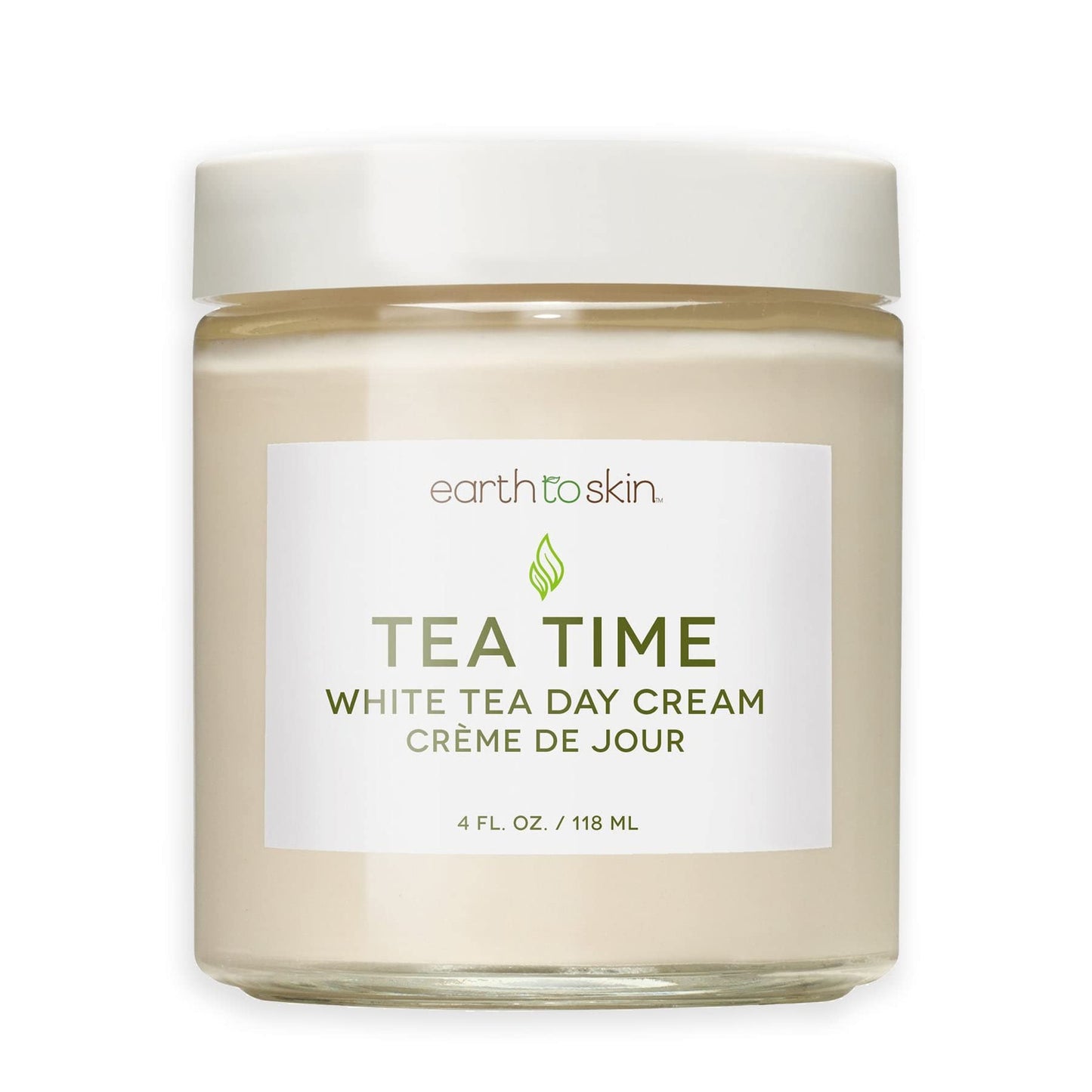 Earth To Skin Tea Time White Tea Day Cream - Hydrating Face Moisturizer with Hyaluronic Acid, Shea Butter & Glycerin - 4.0 fl oz Beauty & Personal Care Earth To Skin