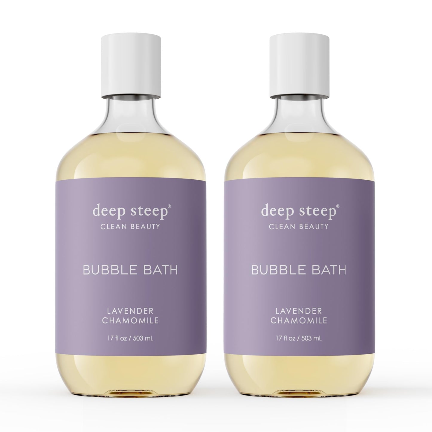 Deep Steep Bubble Bath, Lavender Chamomile 17 oz (Pack of 2) - Hypoallergenic, Clinically Tested Soothing Soak with Shea Butter & Argan Oil Beauty & Personal Care Deep Steep