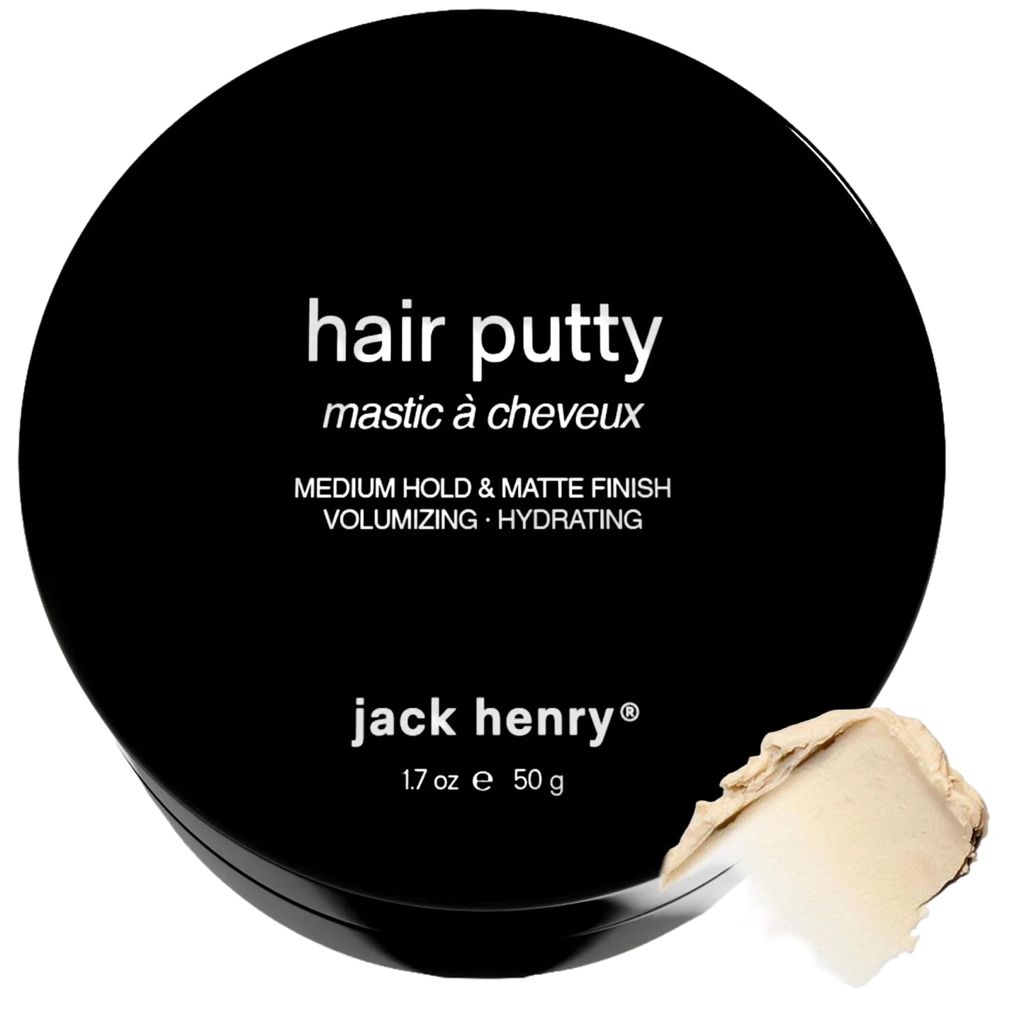 Jack Henry Hair Putty - Natural Matte Finish Styling Paste for Men - Medium Hold, Lightweight, Non-Greasy - With Mango Butter & Broccoli Seed Oil Beauty & Personal Care Jack Henry