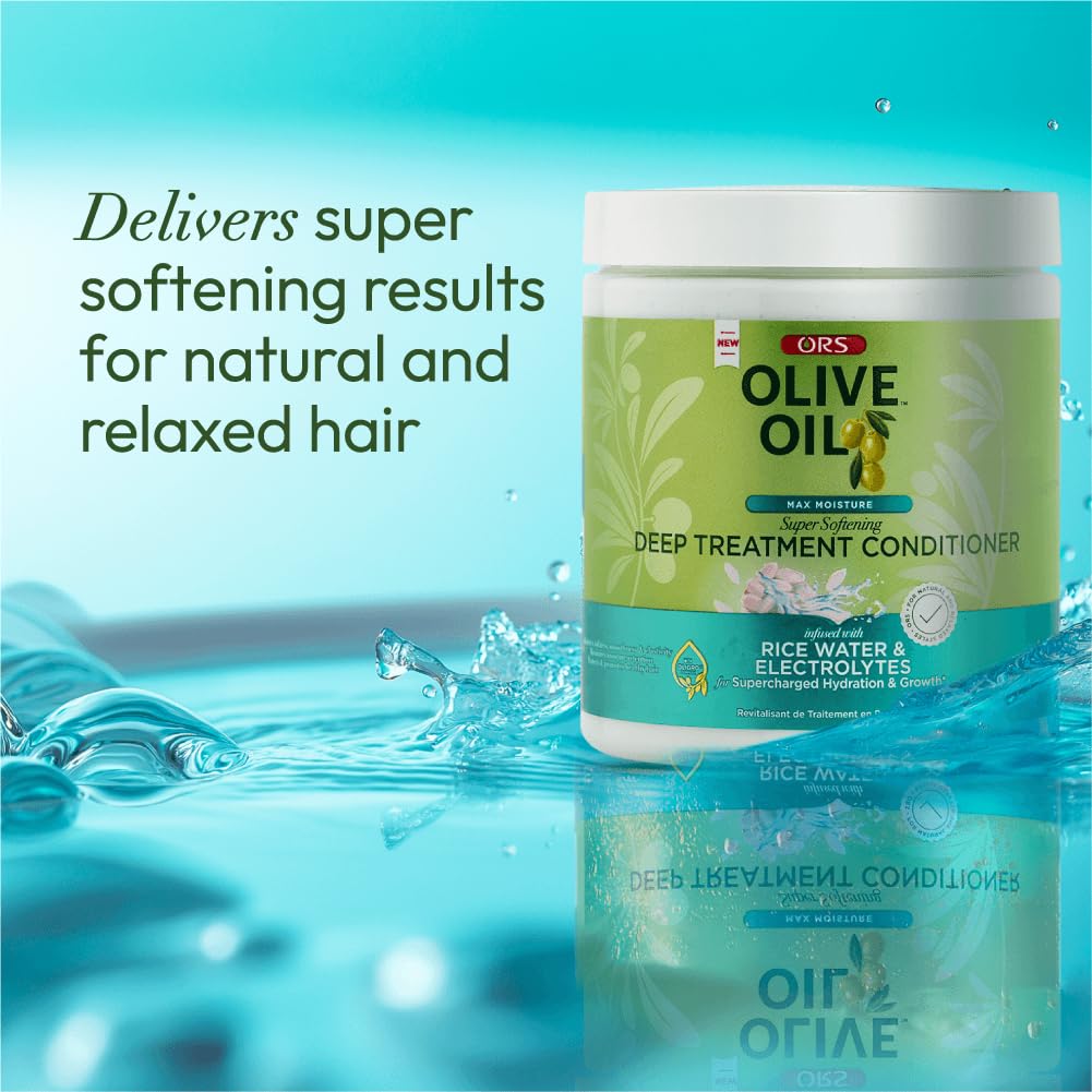 ORS Olive Oil Max Moisture Deep Treatment Conditioner with Rice Water & Electrolytes 20.0 Ounces