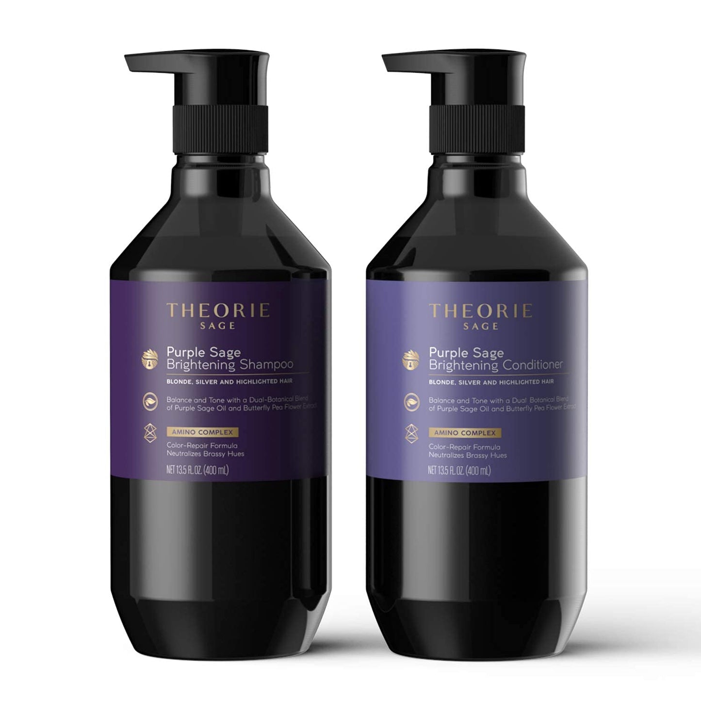 Theorie Purple Sage Brightening Shampoo- Balance, Tone & Brighten Blonde, Silver, Grey, Bleached, Color Treated or Highlighted Hair, Eliminate Beauty & Personal Care Theorie