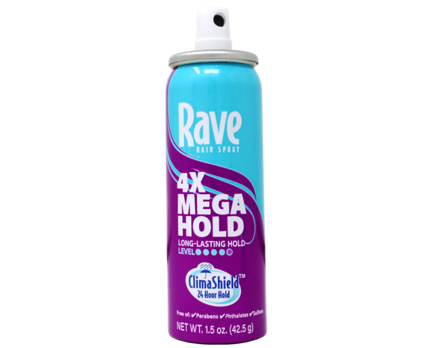 Rave Hairspray 4x Mega Aerosal Travel Size 1.5 oz, Pack of 6 Beauty & Personal Care rave
