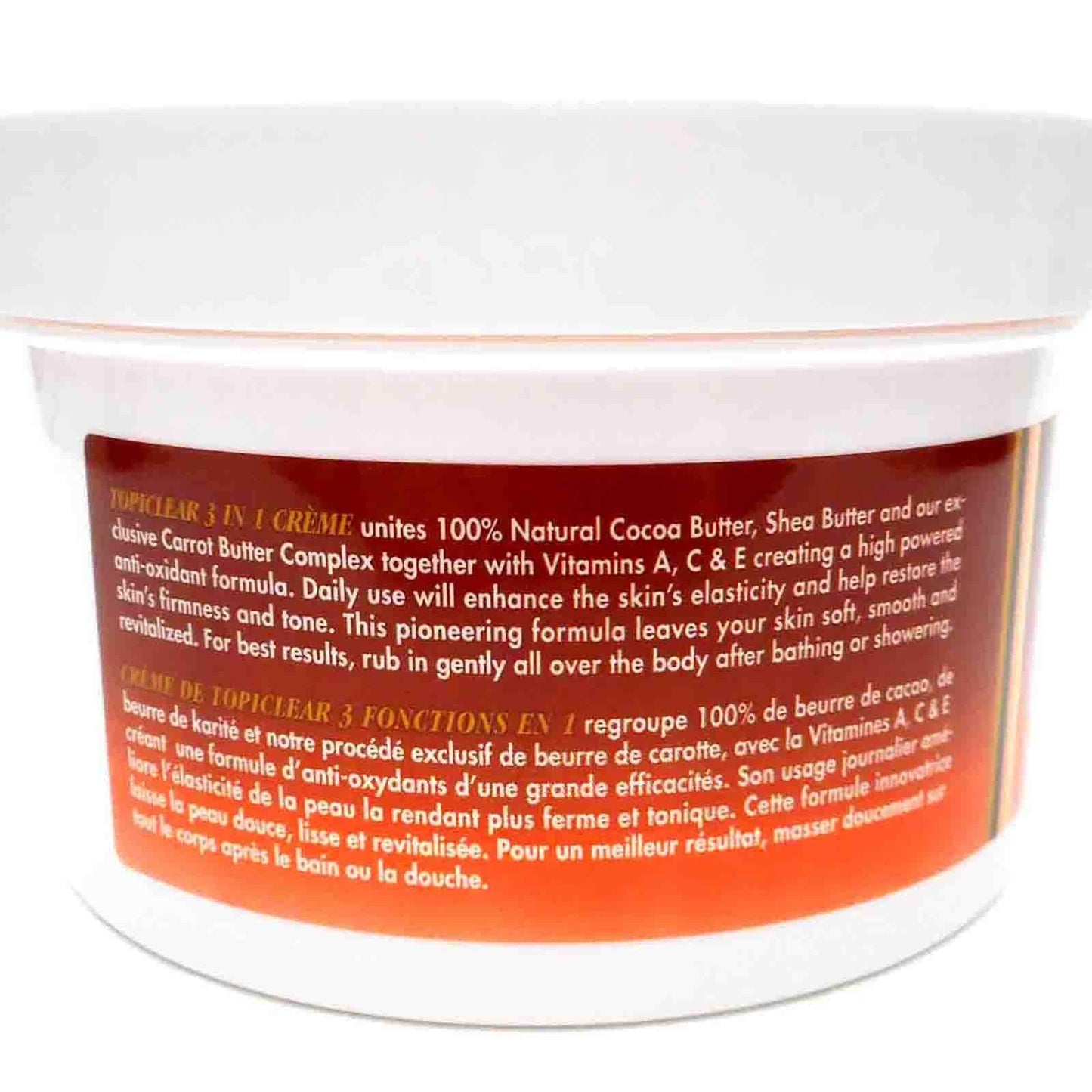 Topiclear 3 in 1 Creme Cocoa Butter, Shea Butter, Carrot Butter 18 fl oz Beauty & Personal Care Topiclear