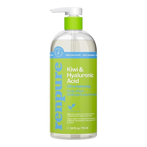 Renpure Kiwi and Hyaluronic Acid Ultra Hydrating Body Wash - Leaves Skin Moisturized - Rids Skin of Daily Grime - Gentle Formula - Dye and Paraben Beauty & Personal Care RENPURE