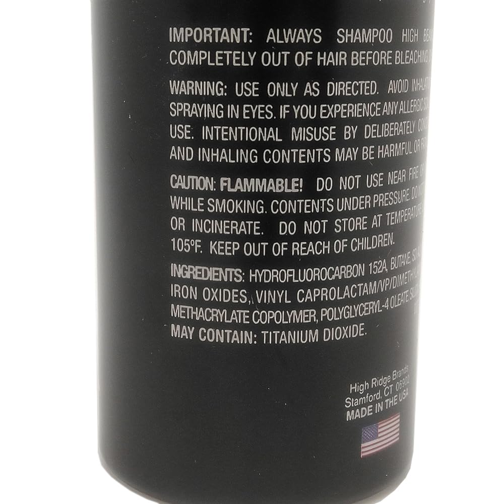 High Beams Color Thickener Temporary Spray-On Hair - Black 2.7 oz (3 pack) Beauty & Personal Care High Beams