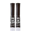 Luxurious Black Lip Gloss - Vibrant Color with Full Coverage and Shiny Finish, Moisturizing Formula Nourishes Lips - 2 Pack - by Splashes & Spills Beauty & Personal Care splashes & spills