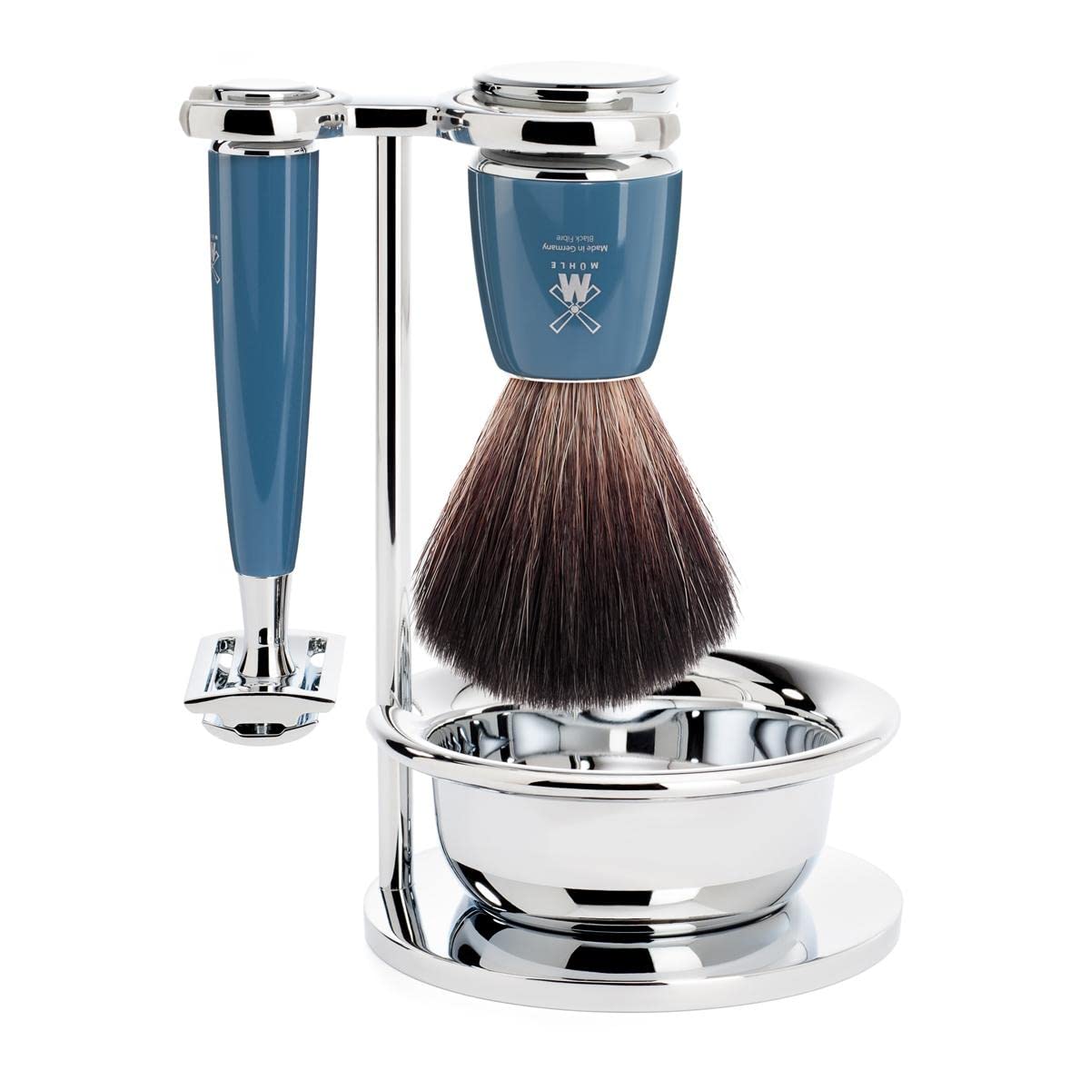 MÜHLE RYTMO Black 4-piece Black Fiber Safety Razor (Closed Comb) Shaving Set For Men - Perfect for Every Day Use, Barbershop Quality Close Smooth Beauty and Personal Care MÜHLE