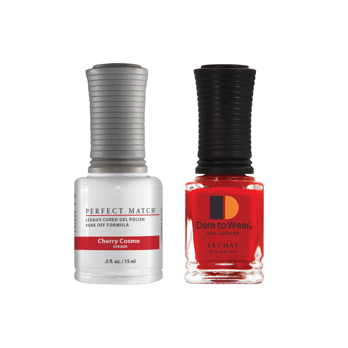 LeChat Perfect Match DUAL SET Soak Off Gel Polish & Dare to Wear Nail Lacquer - Cherry Cosmo - PMS01