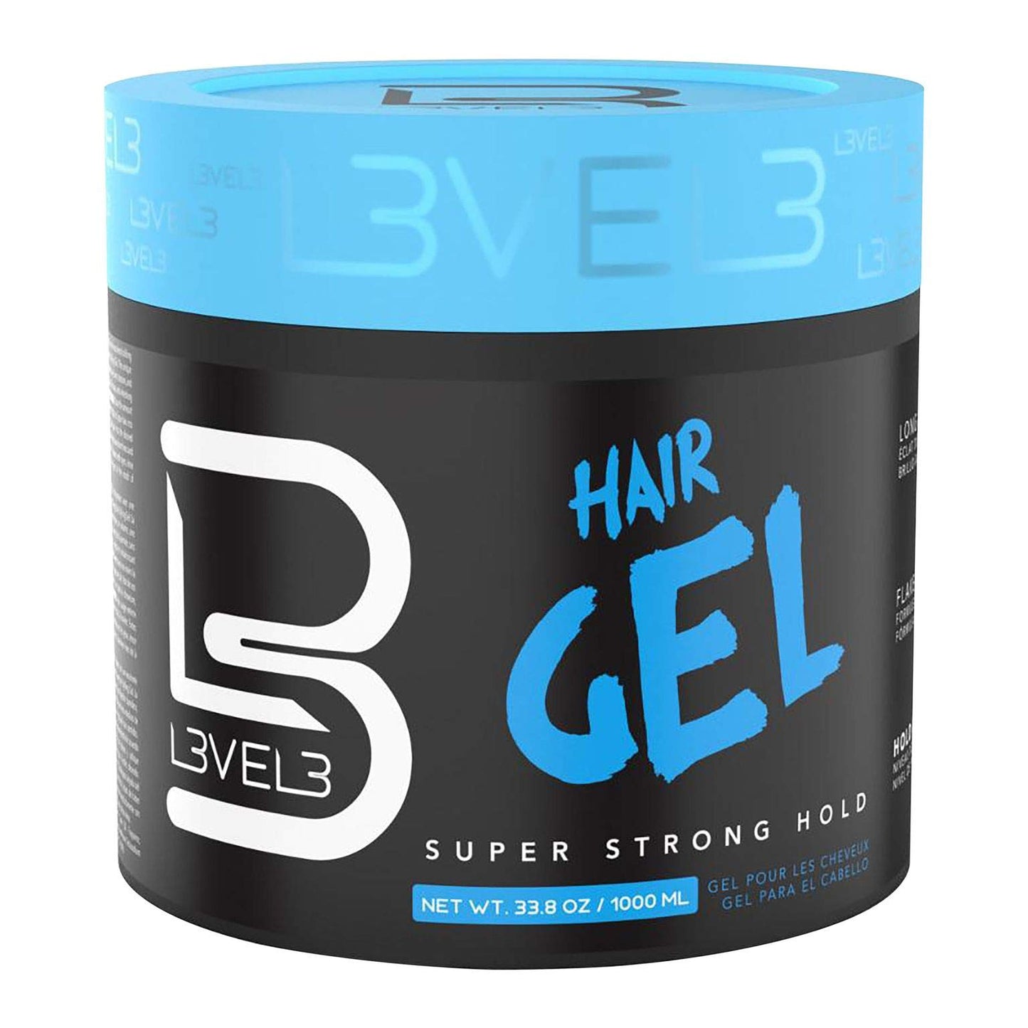 L3 - Hair Gel - Super Strong Hold - Flake Free - Long Lasting Shine - For Men and Women - Level 3 Gel - Add Volume and Texture Beauty & Personal Care L3