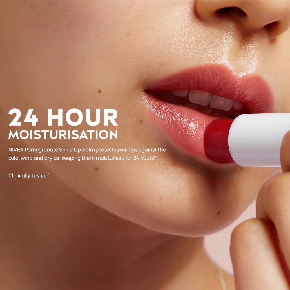NIVEA Lip Balm, Pomegranate Shine, 4.8g Beauty and Personal Care NIVEA