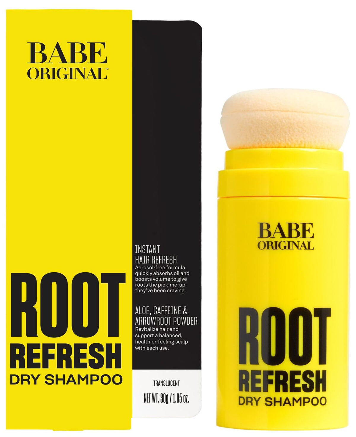 BABE ORIGINAL Root Refresh Dry Shampoo Powder for Clean & Volumized Hair| Instantly Absorb Oil & Odor | Aerosol-Free & Talc-Free | Travel-Friendly |