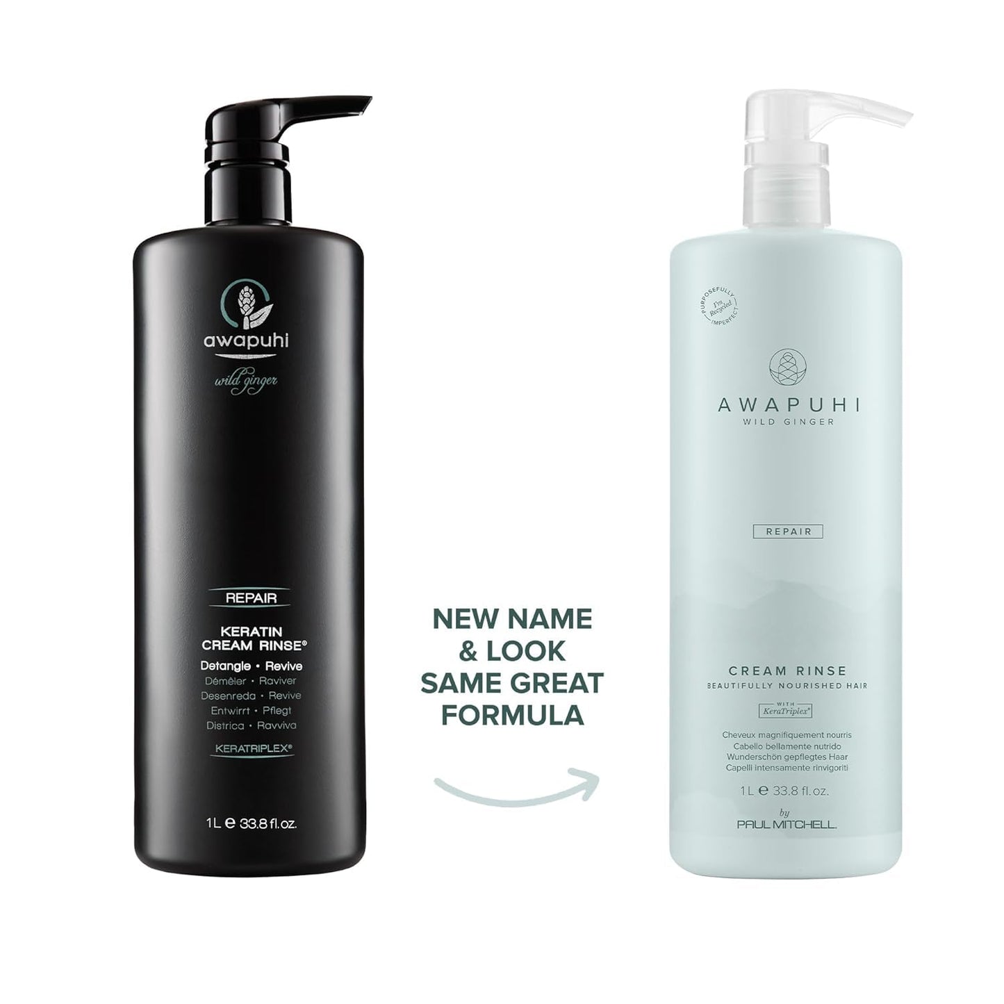 Awapuhi Wild Ginger Paul Mitchell Repair Liter Duo Set, Shampoo + Conditioner, For Dry, Damaged Hair Beauty & Personal Care Awapuhi Wild Ginger
