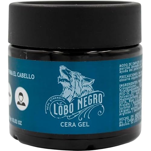 Lobo Negro Cera Gel 8.82 oz - Professional Hair Gel for Men - Long-Lasting Hold and Shine - Ideal Mens Hair Gel for Styling and Control - Non-Greasy Beauty & Personal Care Five Brothers Products