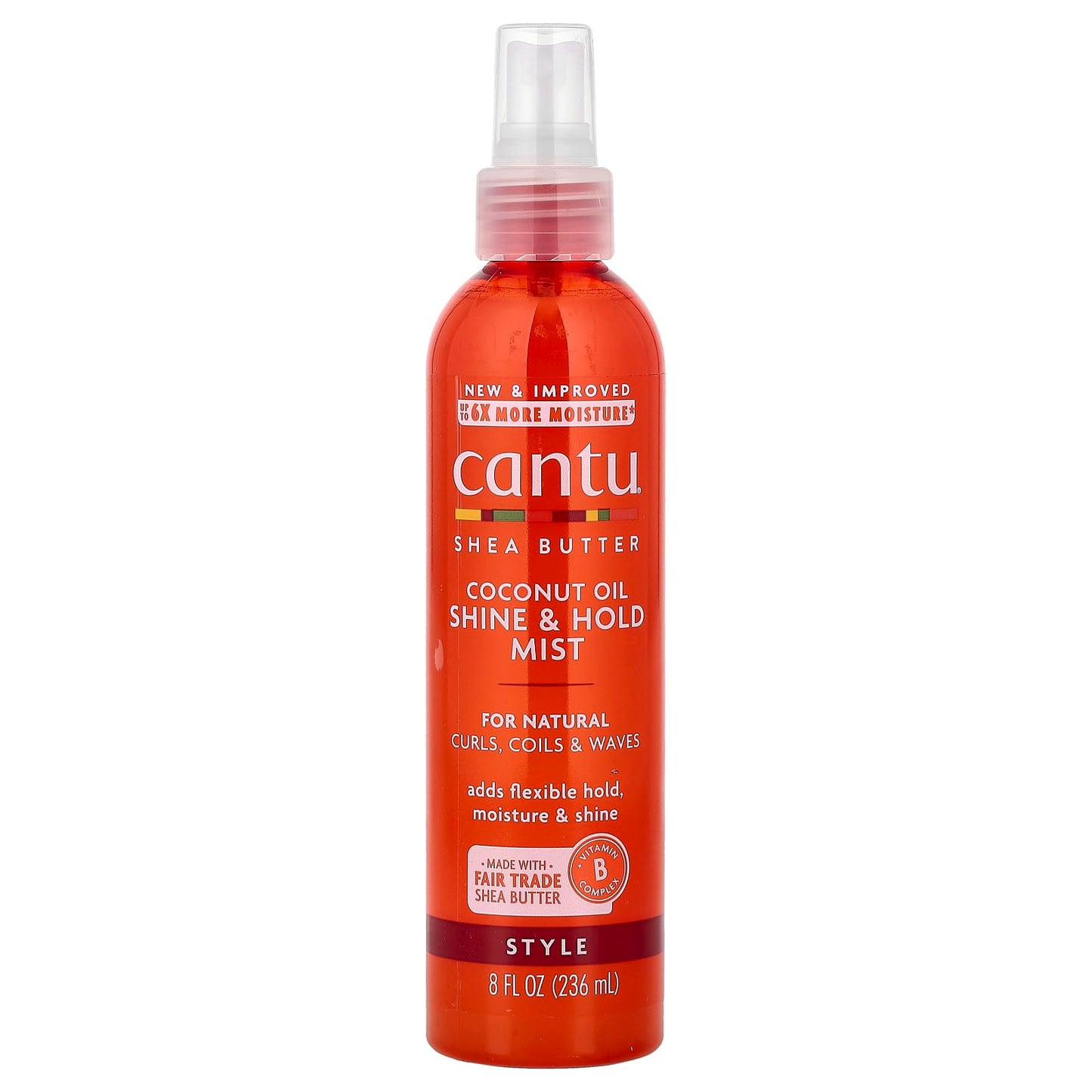 Cantu Coconut Oil Shine & Hold Mist with Shea Butter for Natural Hair, 8 fl oz Beauty & Personal Care Cantu
