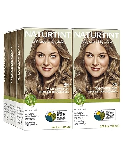 Naturtint 8N Wheat Germ Blonde Permanent Hair Color (Pack of 6), Ammonia Free, Vegan, Cruelty Free, up to 100% Gray Coverage, Long Lasting Results Beauty & Personal Care Naturtint
