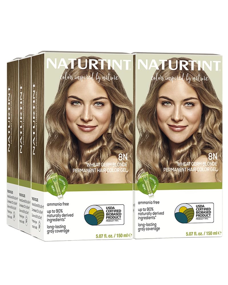 Naturtint 8N Wheat Germ Blonde Permanent Hair Color (Pack of 6), Ammonia Free, Vegan, Cruelty Free, up to 100% Gray Coverage, Long Lasting Results Beauty & Personal Care Naturtint