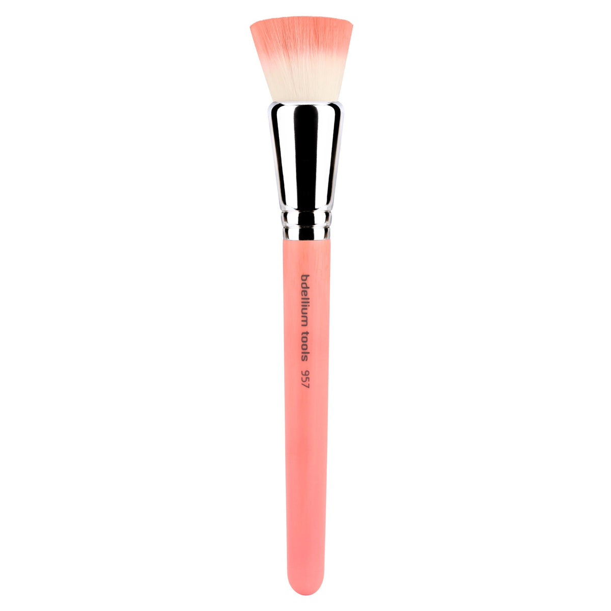 Bdellium Tools Professional Makeup Brush - Pink Bambu Series 957 Precision Kabuki - With Soft Synthetic Fibers, For Versatile Application (Pink, 1pc)