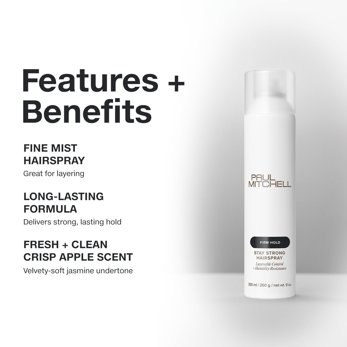 Paul Mitchell Stay Strong Hairspray, Layerable Control + Humidity Resistance, For All Hair Types, 9 oz Beauty & Personal Care Paul Mitchell