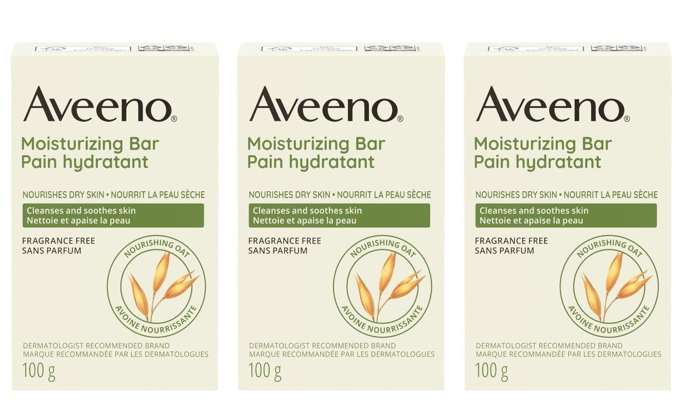 Aveeno Bar Dry Size 3.5 Ounce Aveeno Moisturizing Bar For Dry Skin (Pack of 3) Beauty & Personal Care Aveeno