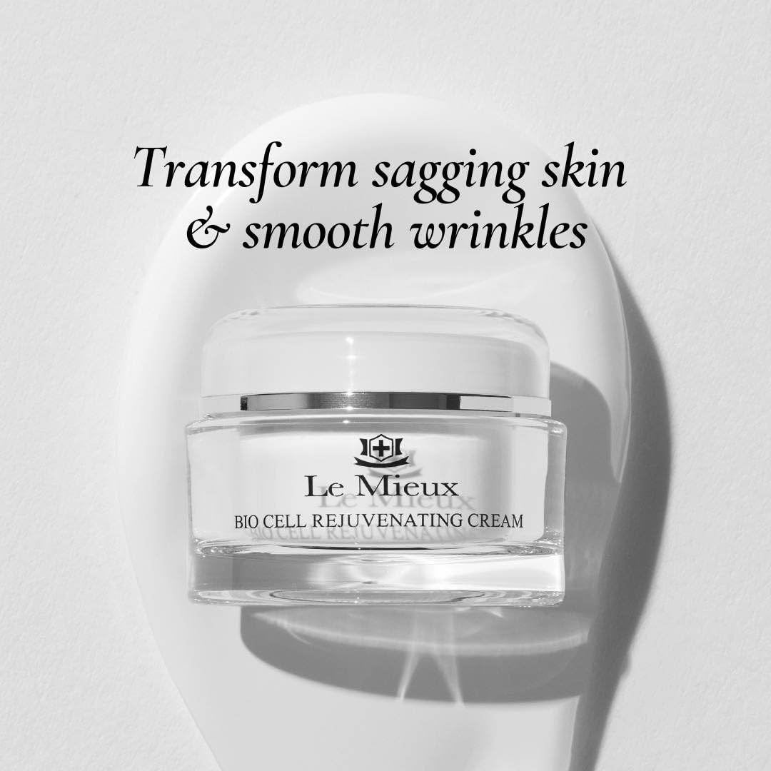 Le Mieux Bio Cell Rejuvenating Cream - Triple Peptide Facial Moisturizer with Hyaluronic Acid, Squalane & Rose Hip, Night & Day Cream for Face & Neck Beauty & Personal Care Le Mieux