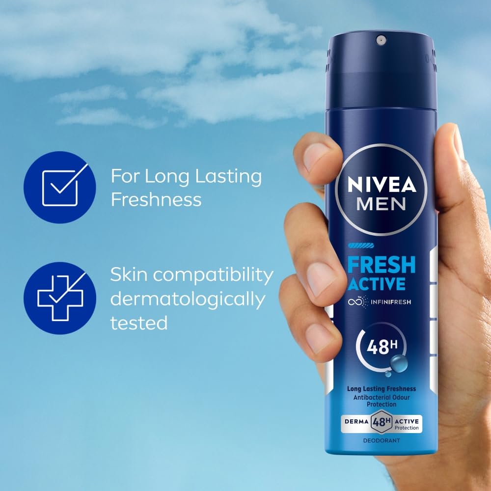 Nivea Fresh Active Original 48 Hours Deodorant, 150ml Beauty and Personal Care NIVEA
