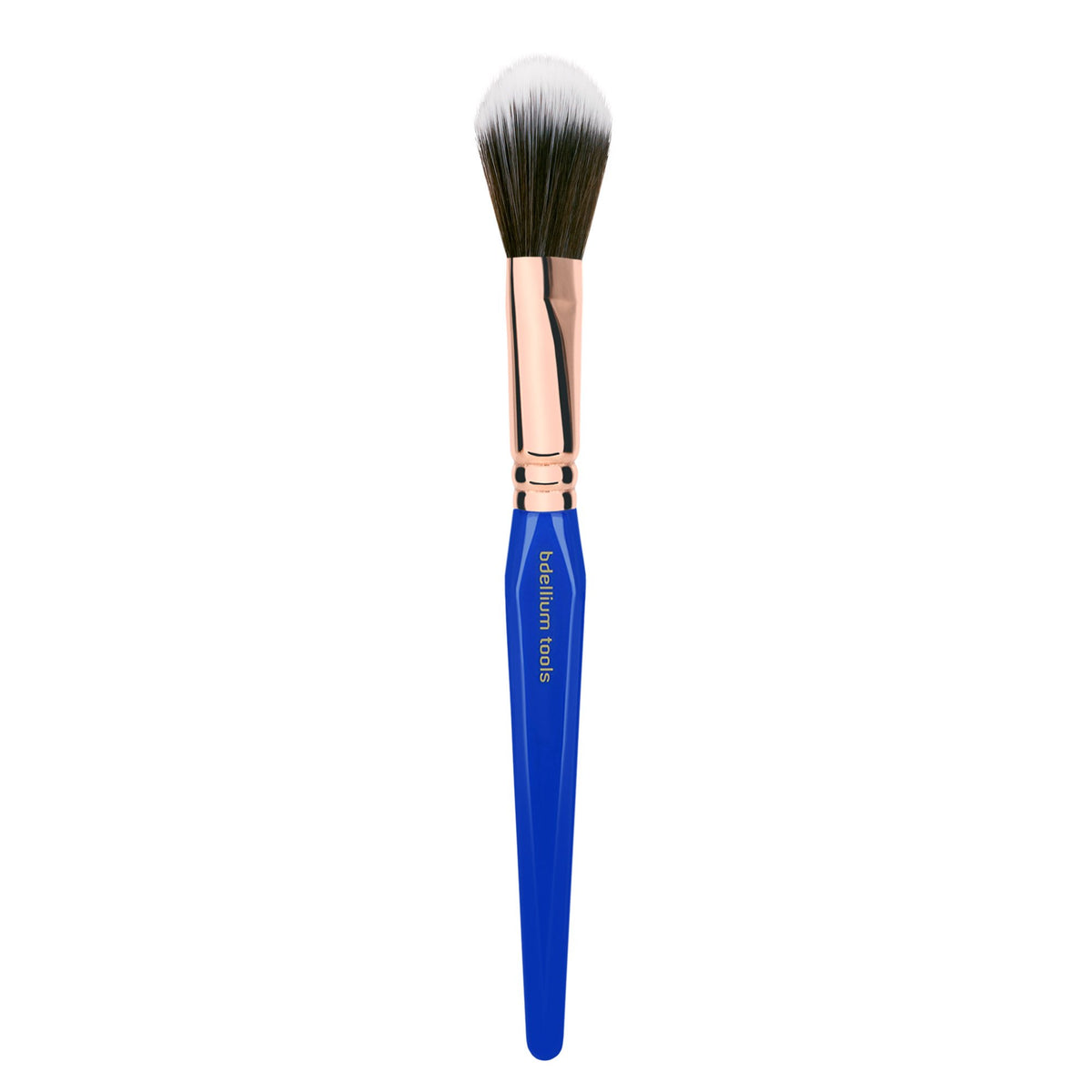 Bdellium Tools Professional Makeup Brush - Golden Triangle 965 Duo Fibre Blusher - With All Vegan and Soft Synthetic Fibers, For Applying Pop of Color