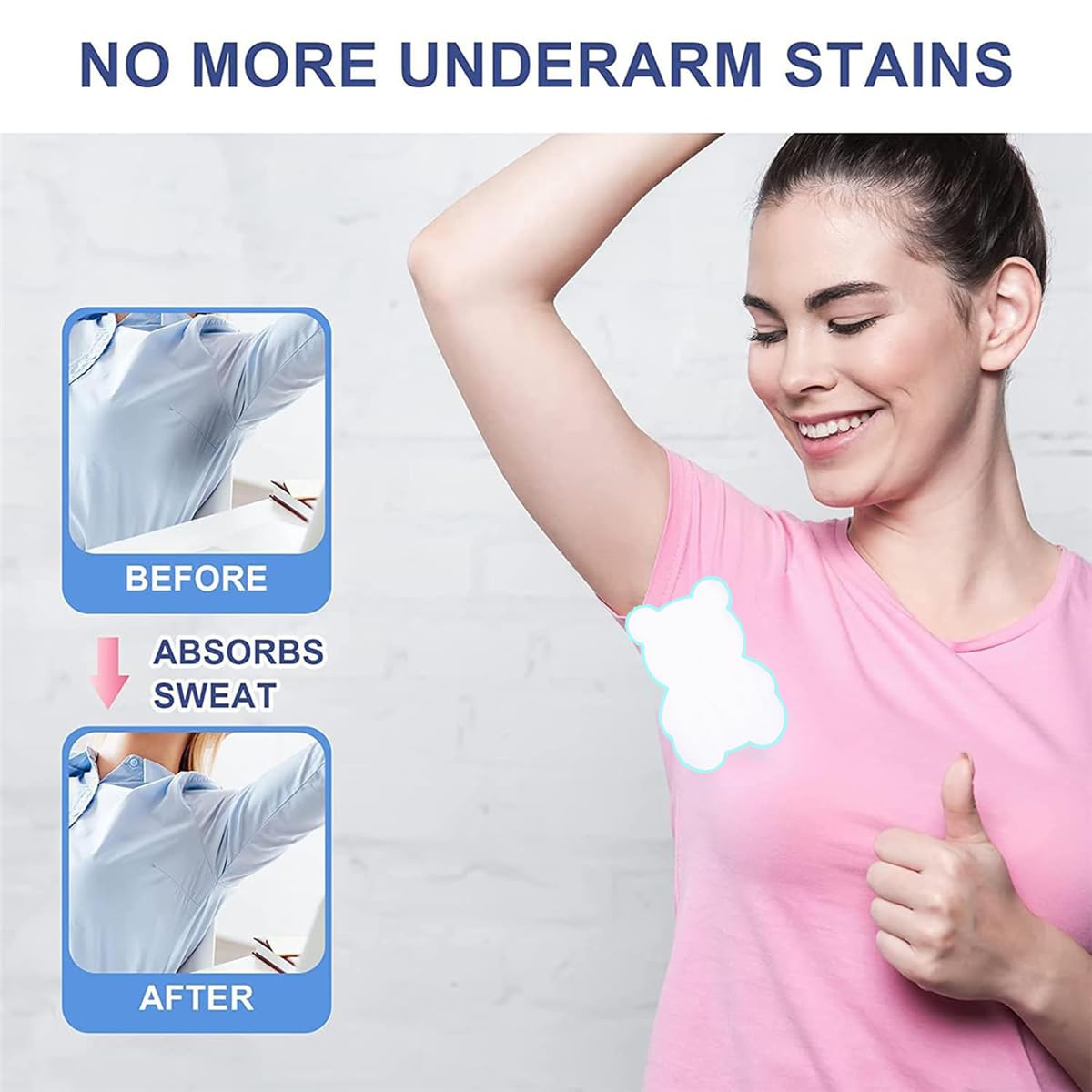 20 Pcs Underarm Sweat Pads, Armpit Sweat Pads for Women And Men Large Self Adhesive Armpit Sweet Pads Shields Pads Disposable Sweat Absorbing Pads Beauty and Personal Care KimDaro