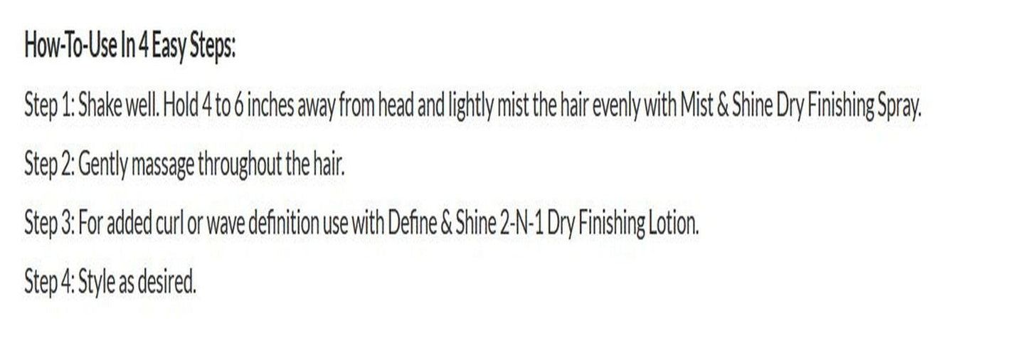 Design Essentials Wave By Design Mist & Shine Dry Finishing Spray, Moisturizes and Adds Shine, Lightweight Daily Use for Curls and Waves, 8 oz Beauty & Personal Care Design Essentials
