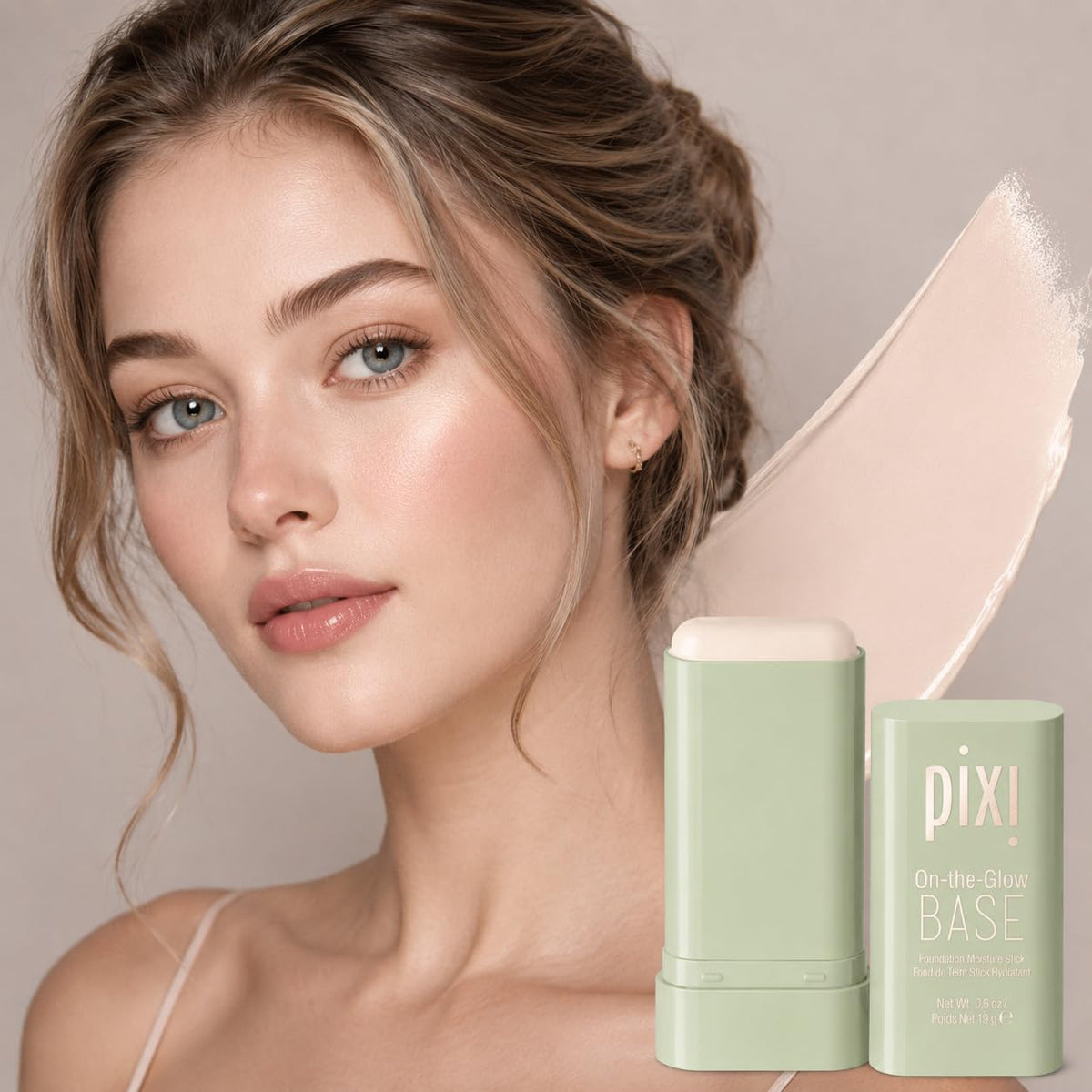 Pixi Beauty On-the-Glow Base| Tinted Moisturizer Foundation Stick | Fair: Very fair, warm shade| 0.6 oz / 19g