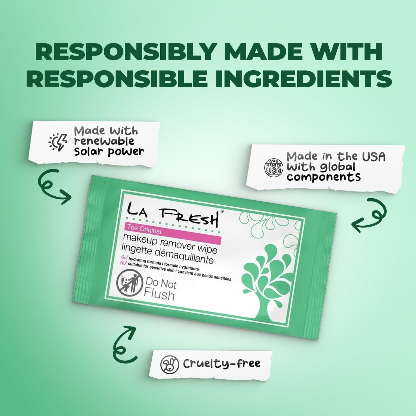 LA Fresh Makeup Remover Wipes with Vitamin E - Make up Remover Wipes for Face, Eyes, Lips - Face Wipes Travel Essentials - Case of 50ct Makeup Wipes Beauty & Personal Care La Fresh