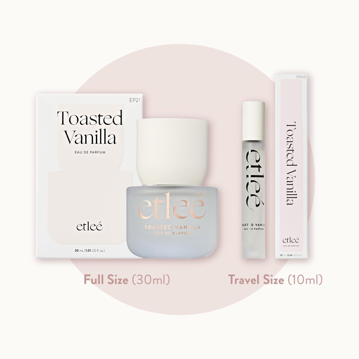 ETLEÉ Toasted Vanilla Eau de Parfum 0.34oz, Woody Musky Long Lasting Perfume With Amber, Bergamot, Black Pepper, Sandalwood & Orchid, Layerable Luxury Beauty & Personal Care ETLEÉ