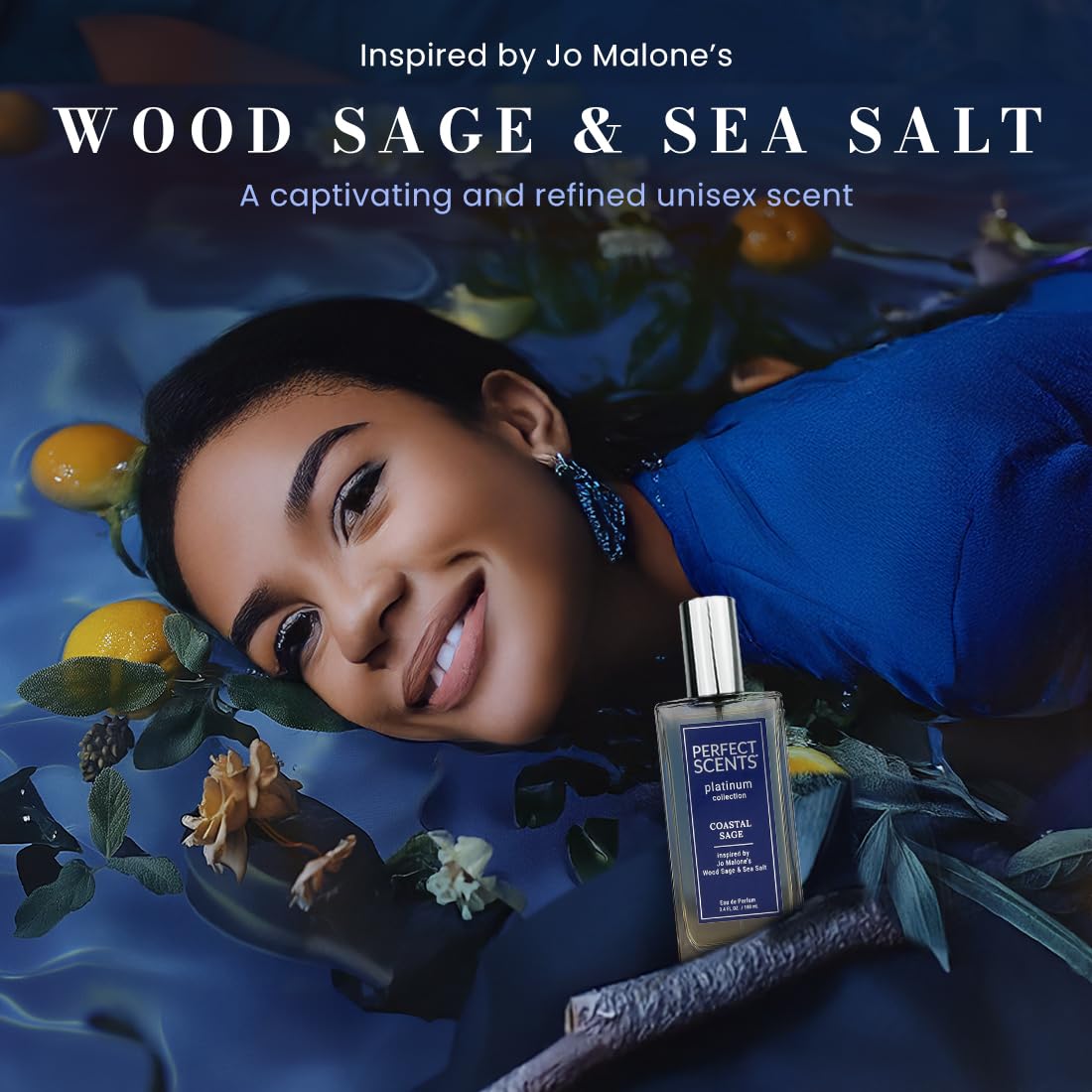 Perfect Scents Fragrances | Inspired by Jo Malone’s Wood Sage & Sea Salt | Platinum Collection | Coastal Sage | Unisex Eau de Parfum | Paraben Beauty & Personal Care Instyle Fragrances