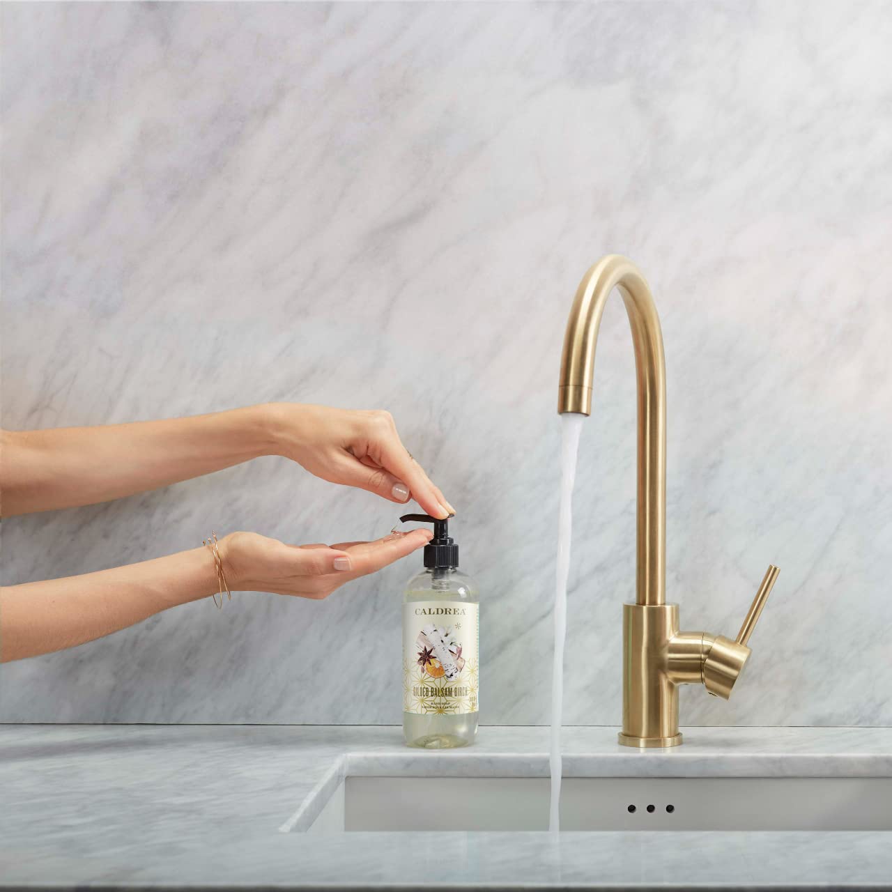 Caldrea Hand Wash Soap, Aloe Vera Gel, Olive Oil And Essential Oils To Cleanse And Condition, Gilded Balsam Birch, 10.8 Fl Oz Beauty & Personal Care Caldrea