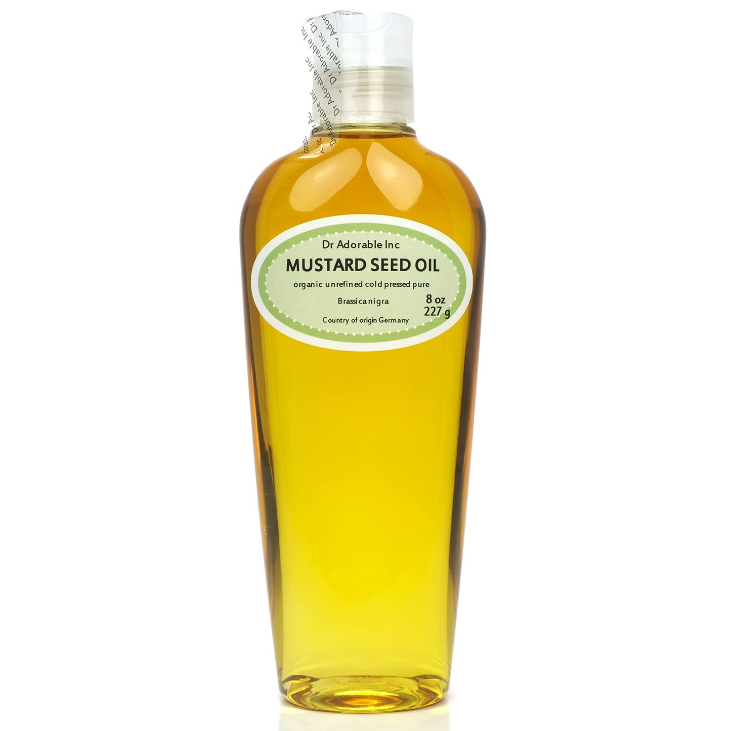 Dr Adorable - 8 oz - Mustard Seed Oil - Unrefined 100% Pure Natural Premium Organic Cold Pressed Beauty & Personal Care Dr Adorable
