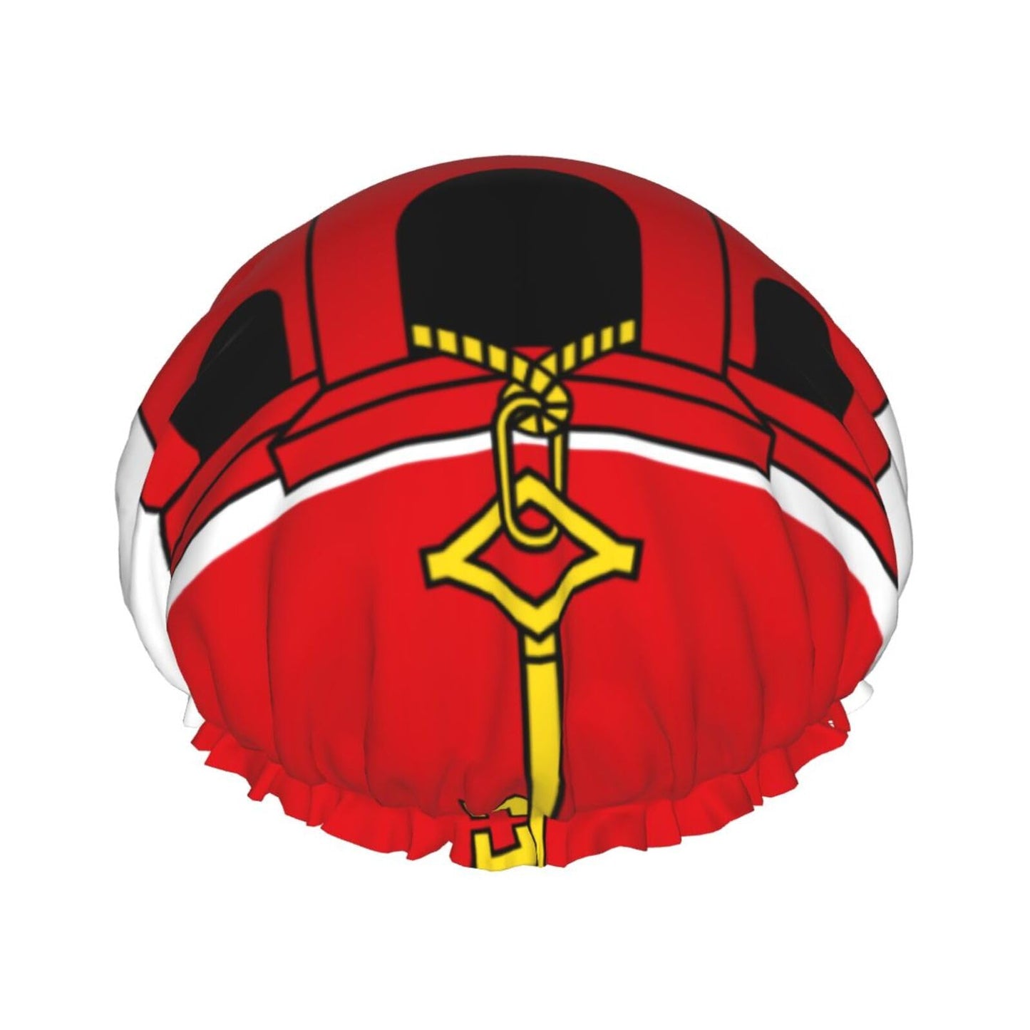 Gibraltar Flag Prints Shower Cap Double Layer Lined Waterproof Bathing Shower Hat Beauty and Personal Care Hayyett