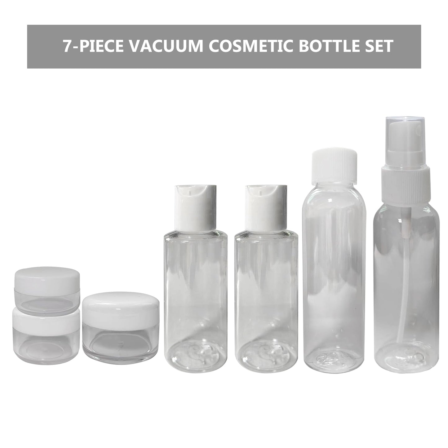 Soft 'N Style Empty Travel Size Bottles Set Plastic Travel Size Empty Bottles, Set of 7 Refillable Cosmetic Container Toiletry Bottles Set or Lotion Beauty & Personal Care Soft 'N Style