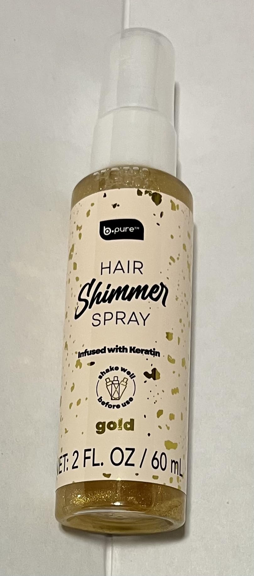 b.pure Hair Shimmer Spray Infused with Keratin, Gold, 2 FL OZ Beauty & Personal Care b.pure