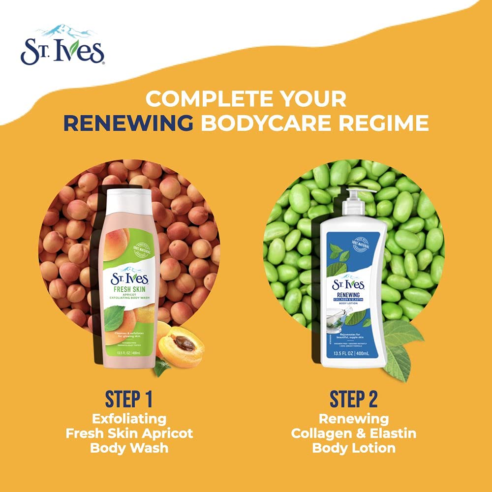 St Ives Body Lotion, Renewing Collagen & Elastin, 100% Natural Extracts for Healthy Skin, Paraben Free & Dermatologically Tested, 621 ml Beauty & Personal Care St. Ives