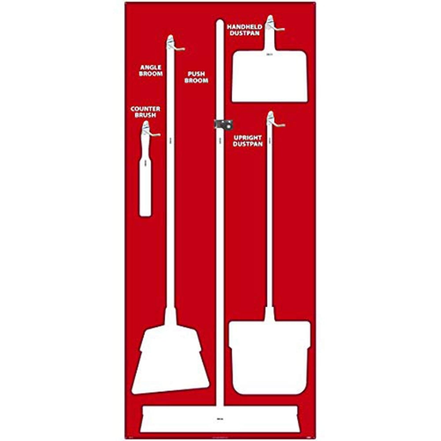 NMC SB106FG 5S Janitorial Shadow Board, Red/White, 68"X30", ProSeriesAcrylic (Tools Sold Separately) Beauty & Personal Care NMC