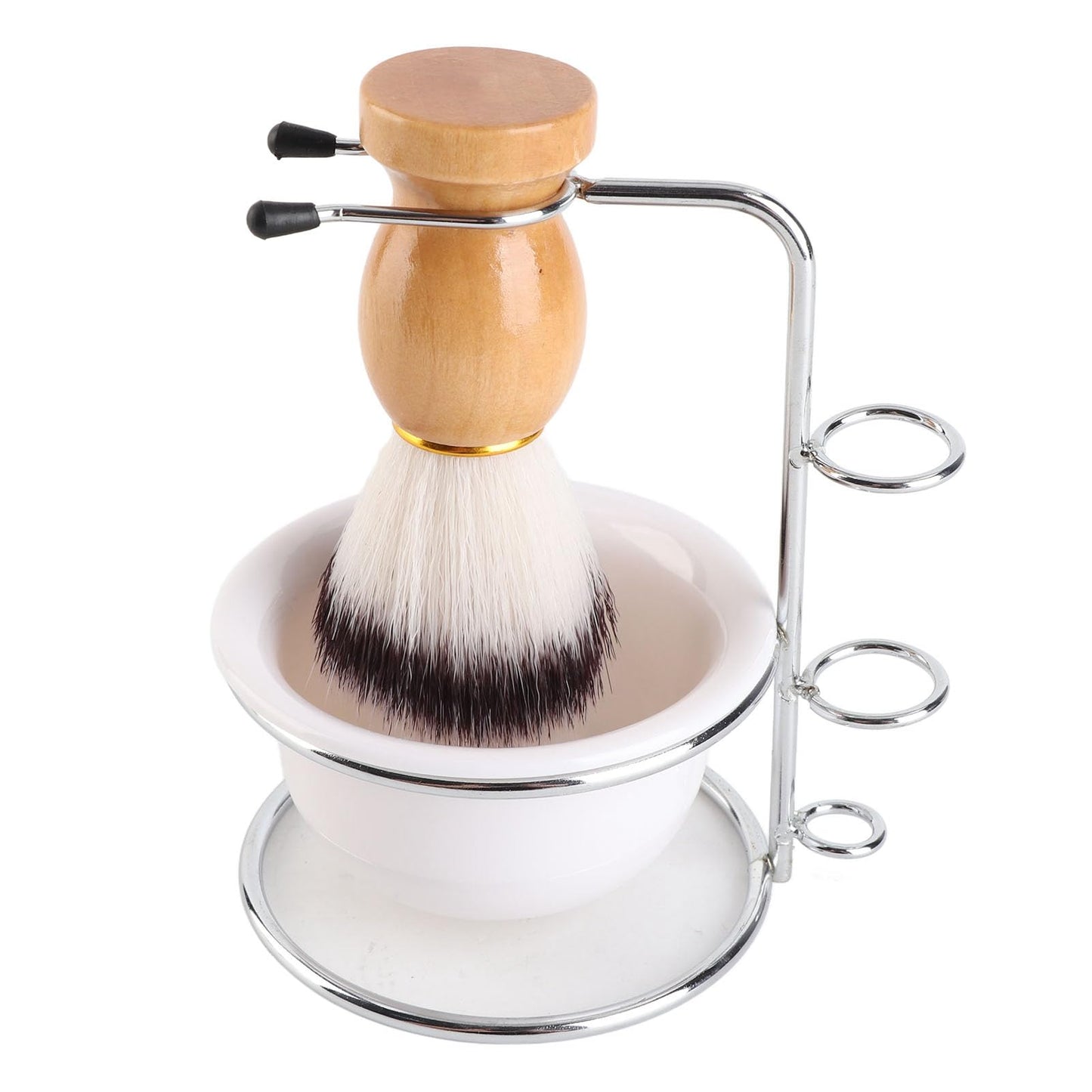 ZJchao Shaving Brush, Shaving Brush Kit with 1 Soap Bowl and 1 Holder Men Kit Holder Stand Soap Bowl Set Brushes For Men For Beauty and Personal Care ZJchao