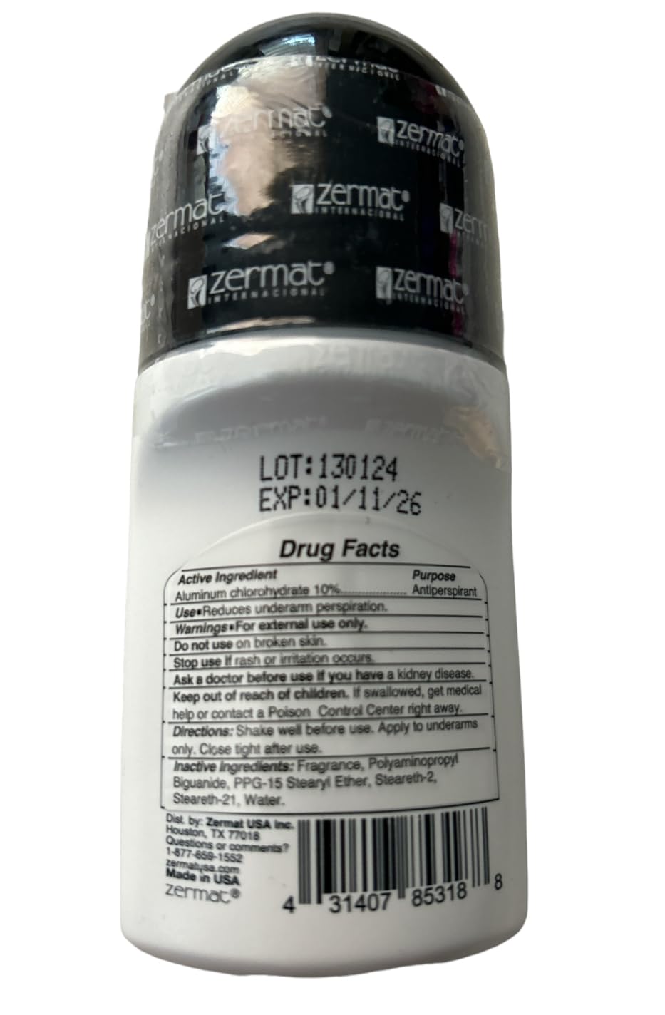 ZERMAT KING ROLL ON DEODORANT 3 OZ Beauty and Personal Care Zermat