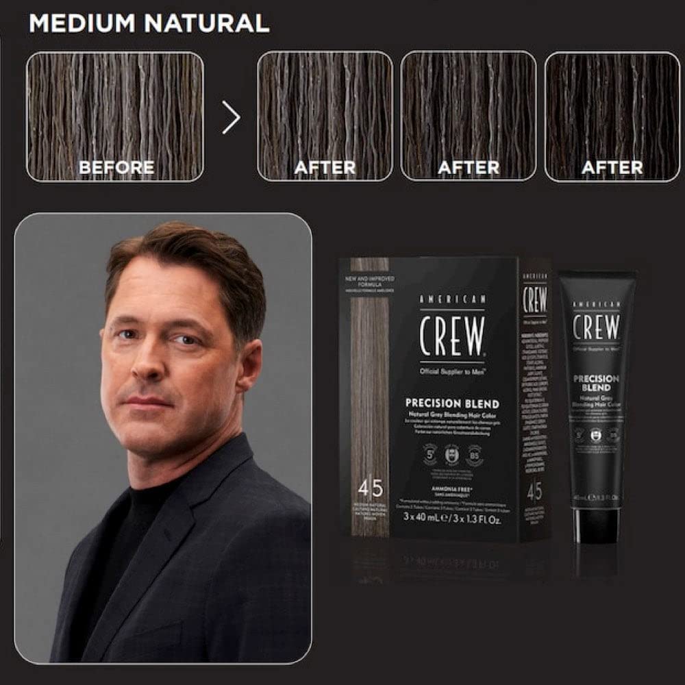 American Crew Men's Temporary Hair Color, Temporary Hair Dye, Natural Gray Coverage, Mednatural, 1.35 Fl Oz Beauty & Personal Care AMERICAN CREW