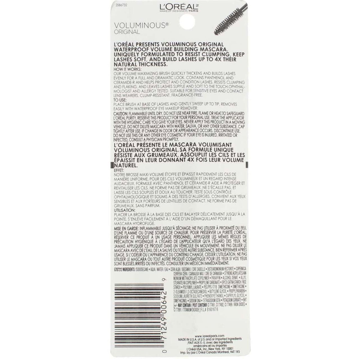 L’Oreal ParisVoluminous Waterproof Mascara Waterproof Black Brown #365 Beauty & Personal Care L'Oreal Paris
