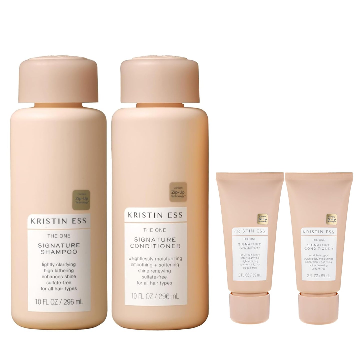 Kristin Ess Hair Signature Sulfate Free Full + Travel Size Shampoo and Conditioner Set for Moisture, Frizz + Shine - Color Safe, Vegan, Paraben Free Beauty & Personal Care Kristin Ess