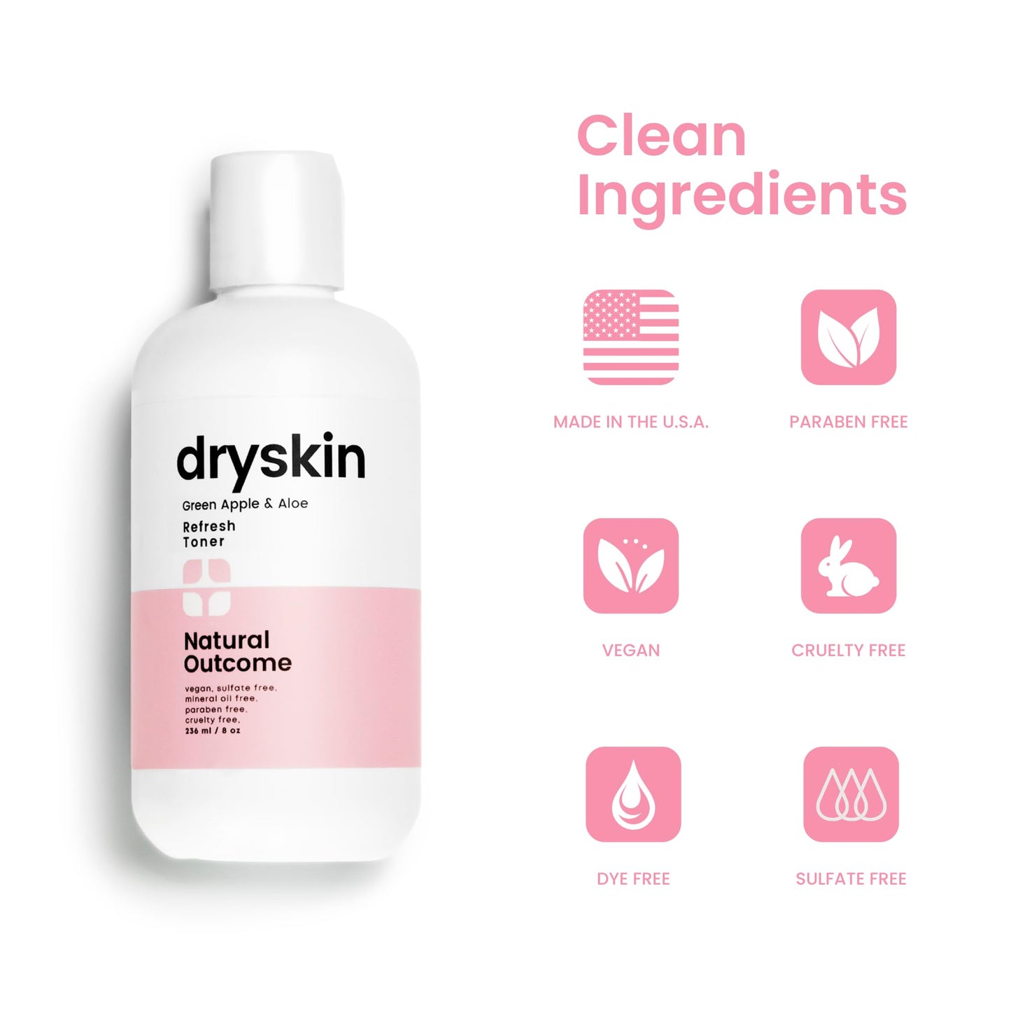 Hydrating Face Toner for Dry Skin Witch Hazel, Green Apple & Aloe Vera Facial Astringent by Natural Outcome Skincare, Gentle Soothing Cleansing Water Beauty & Personal Care natural outcome