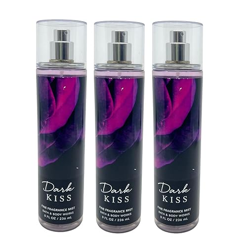 Bath & Body Works Signature Collection Dark Kiss Fine Fragrance Mist, 8 Fl Oz (3-Pack) Beauty & Personal Care Bath & Body Works