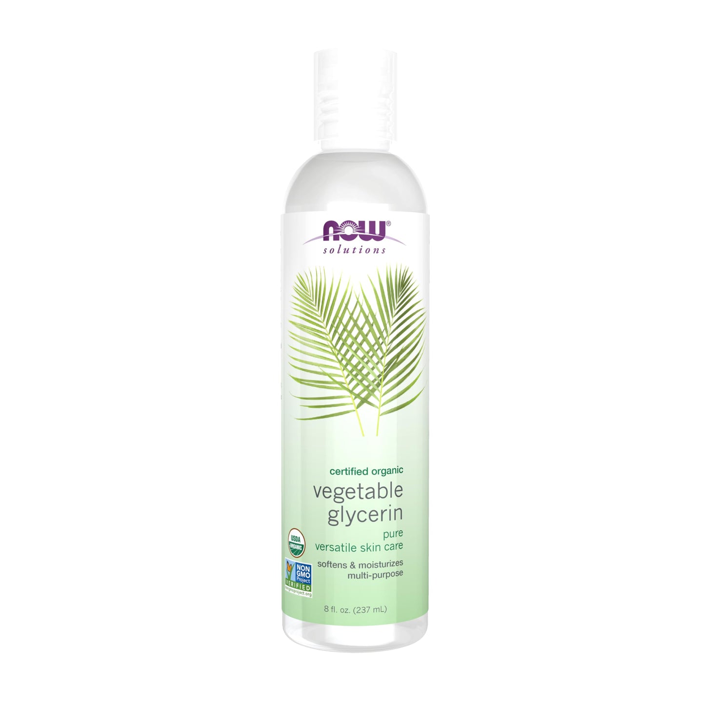 NOW Foods Solutions, Organic Vegetable Glycerin Oil, 100% Pure, Softening and Moisturizing Multi-Purpose Skin Care, 8-Ounce Beauty & Personal Care NOW Foods