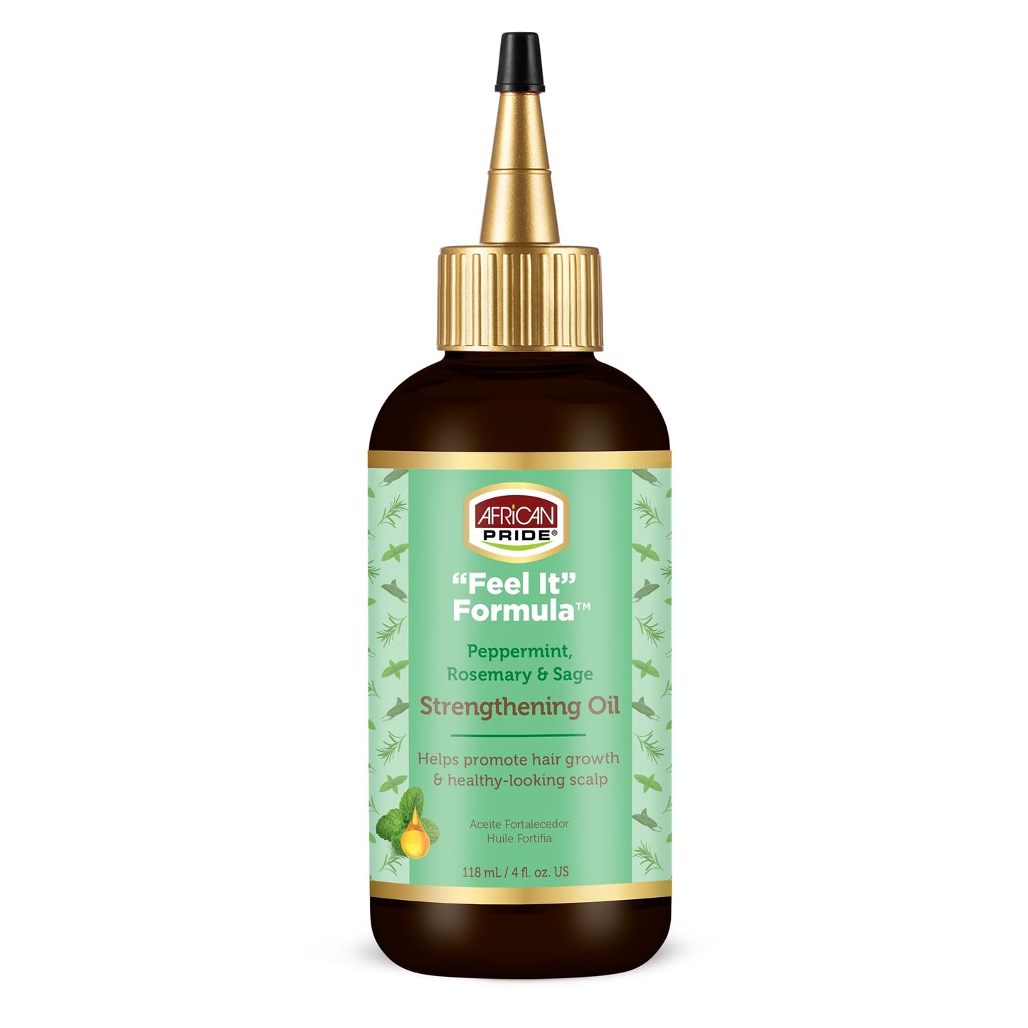 African Pride Feel It Formula Hair Strengthening Oil - Hair Oil with Rosemary, Peppermint & Sage - Hydrates Hair, Helps Strengthens Roots & Promotes Beauty & Personal Care African Pride