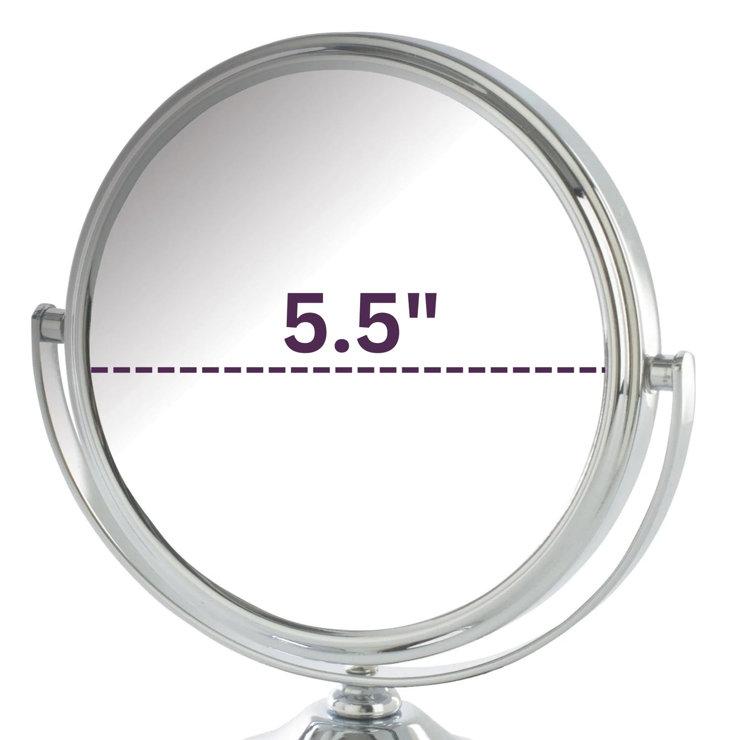 Model's Choice JERDON Tabletop Vanity Makeup Mirror with Chrome Finish - 5.5” Diameter Mirror with 5X-1X Magnification - Model MC247C Beauty & Personal Care Model's Choice